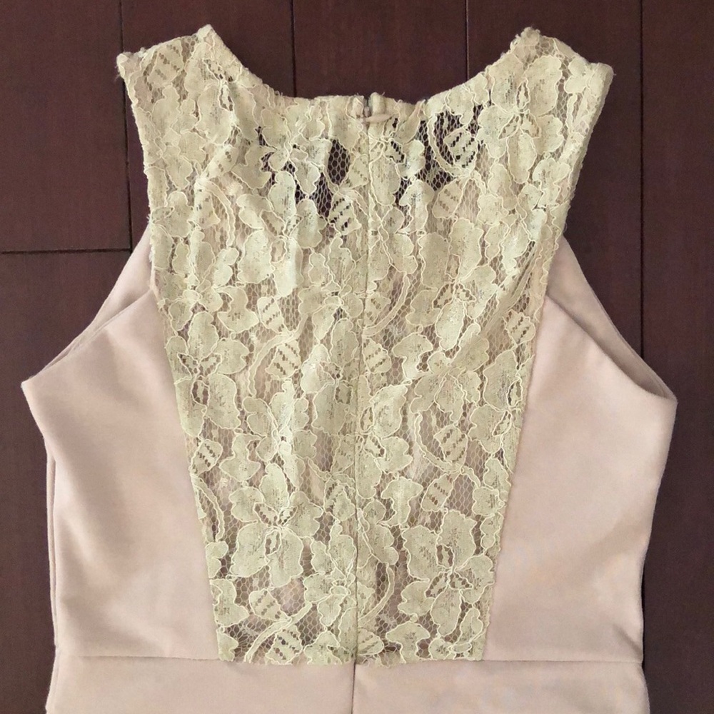 Beige/cream fitted cocktail dress size Small - Picture 8 of 8